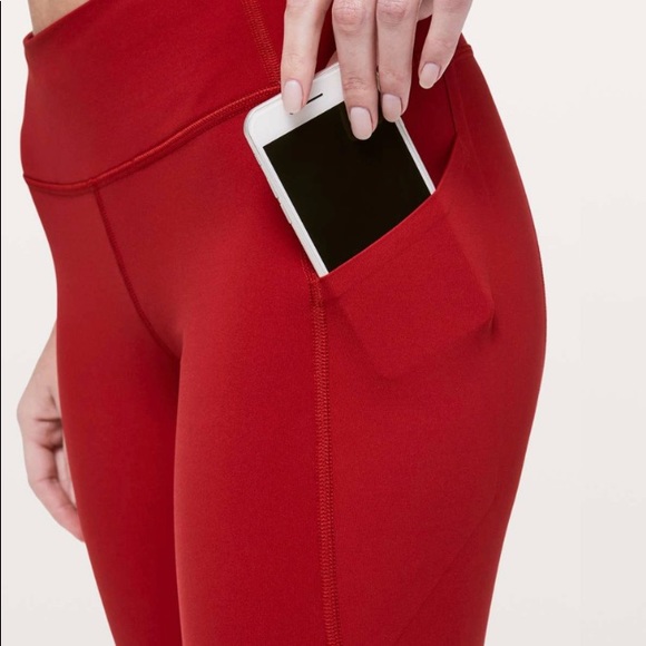 Lululemon Pace Rival Crop 22” Dark Red - Picture 2 of 6